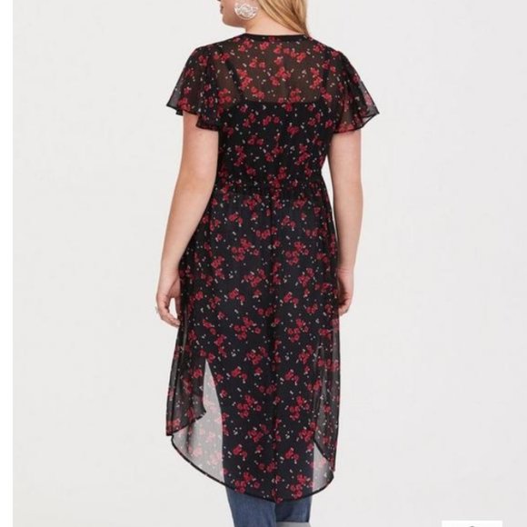 NWT Torrid Maxi Chiffon Blouse - Picture 2 of 8